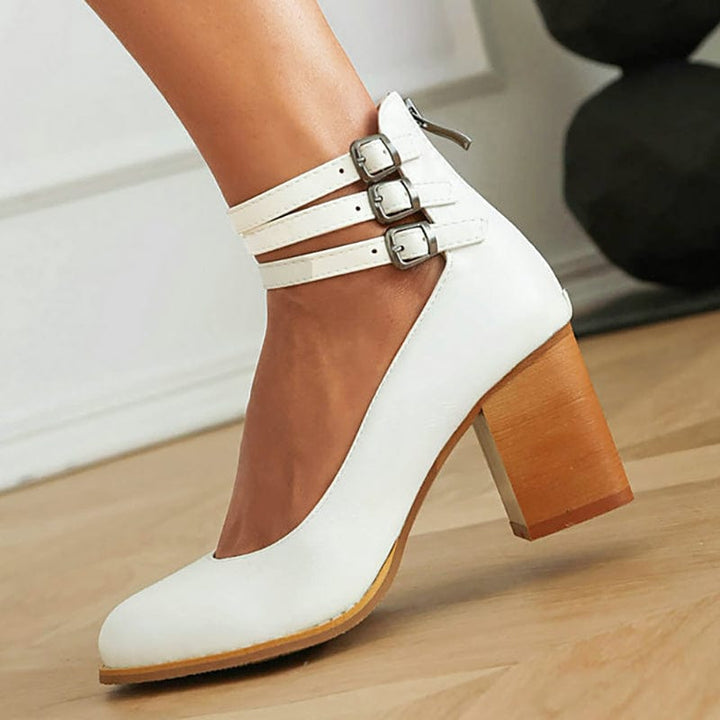 Ariana - Triple Buckle Heels