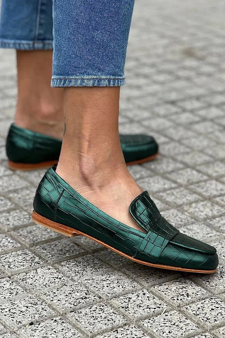 Giselle - Crocodile Effect Loafer