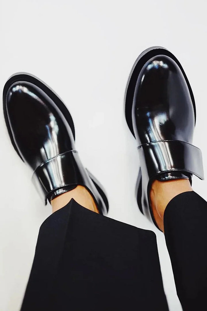 Celeste - Polished Strap Loafers