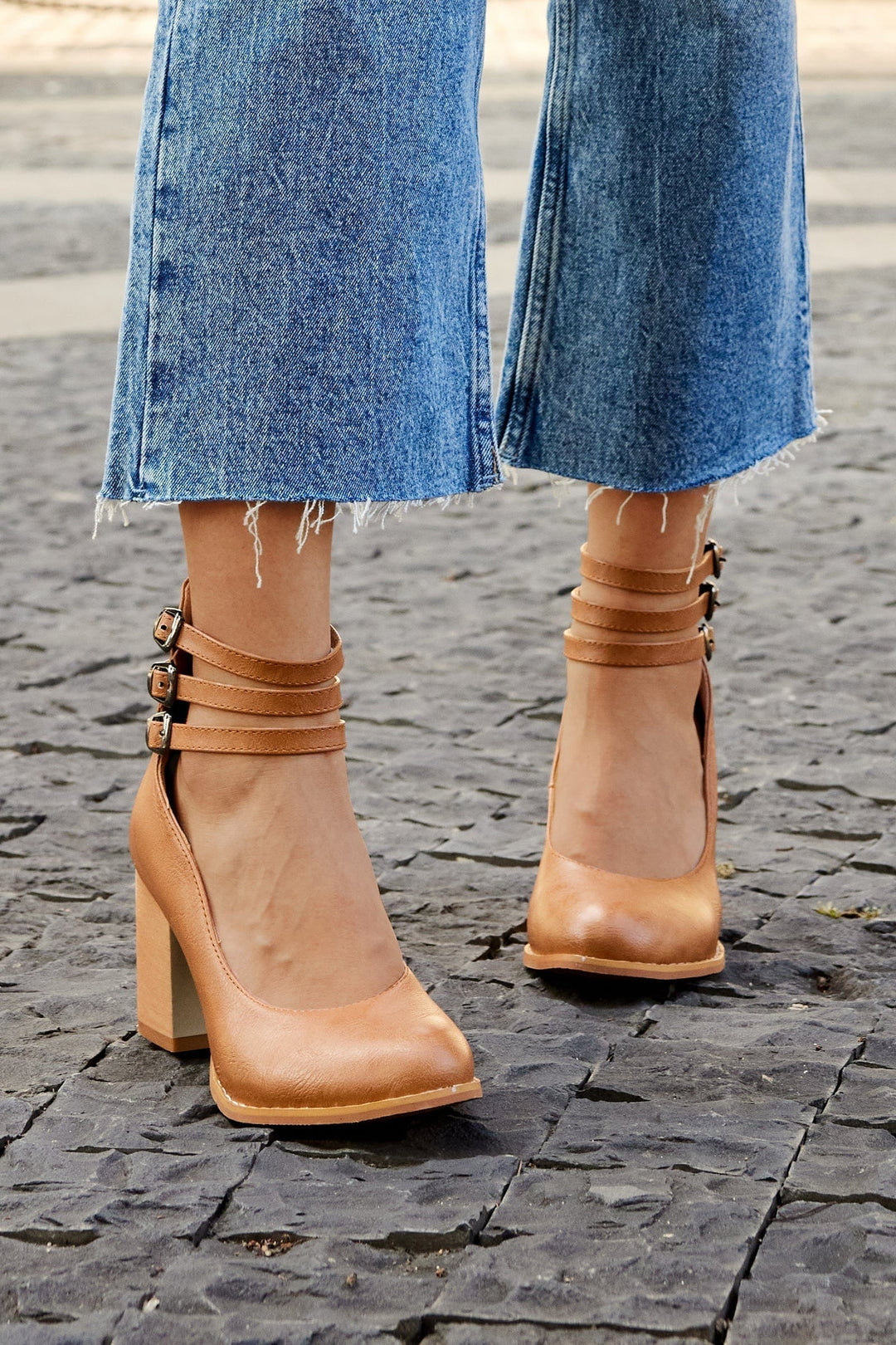 Ariana - Triple Buckle Heels