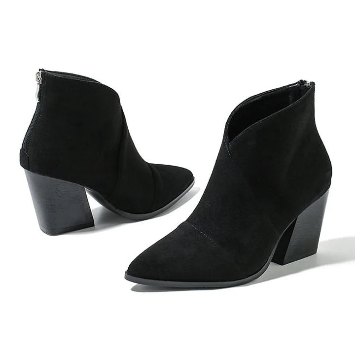 Hailey - Pointed Ankle Boot With Suede Effect