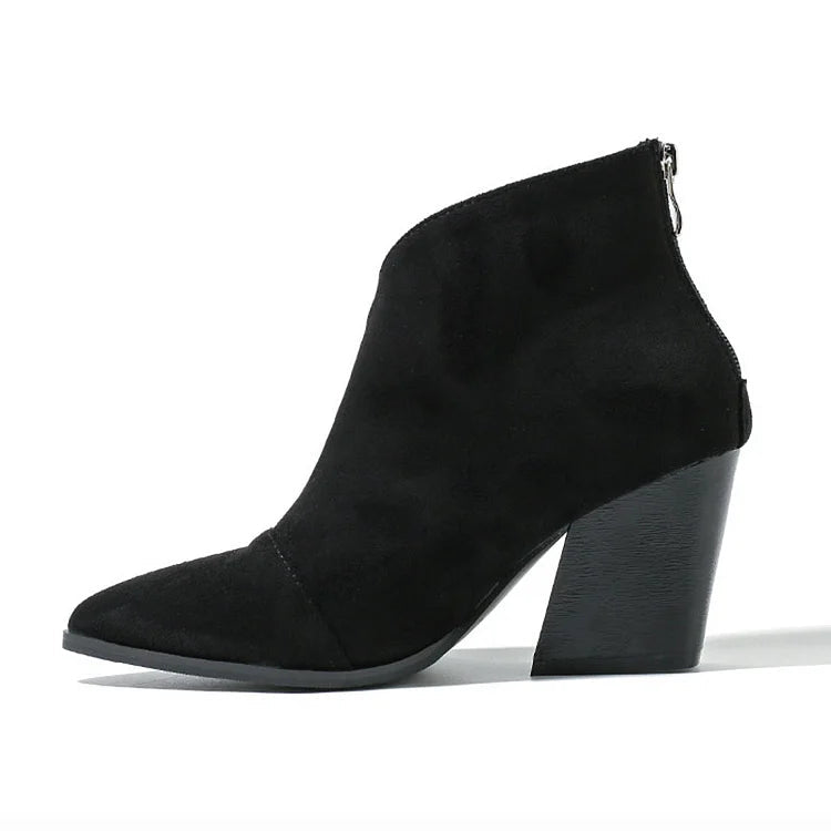 Hailey - Pointed Ankle Boot With Suede Effect