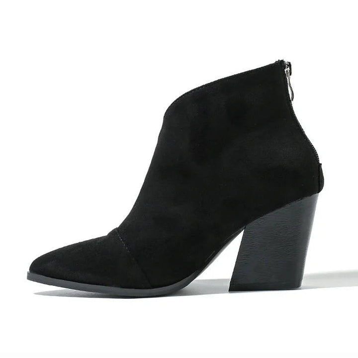 Hailey - Pointed Ankle Boot With Suede Effect