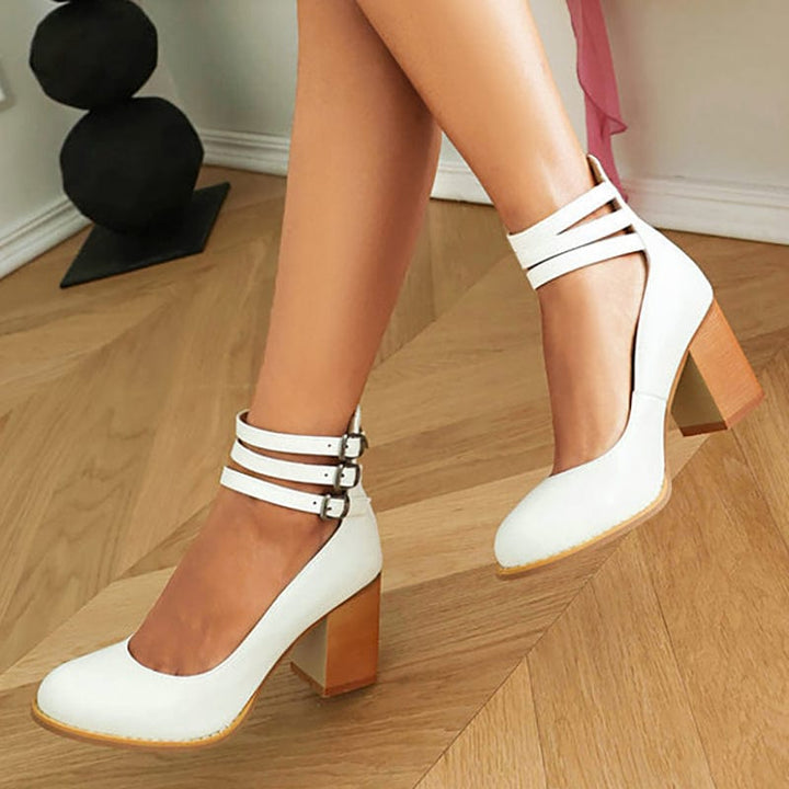 Ariana - Triple Buckle Heels