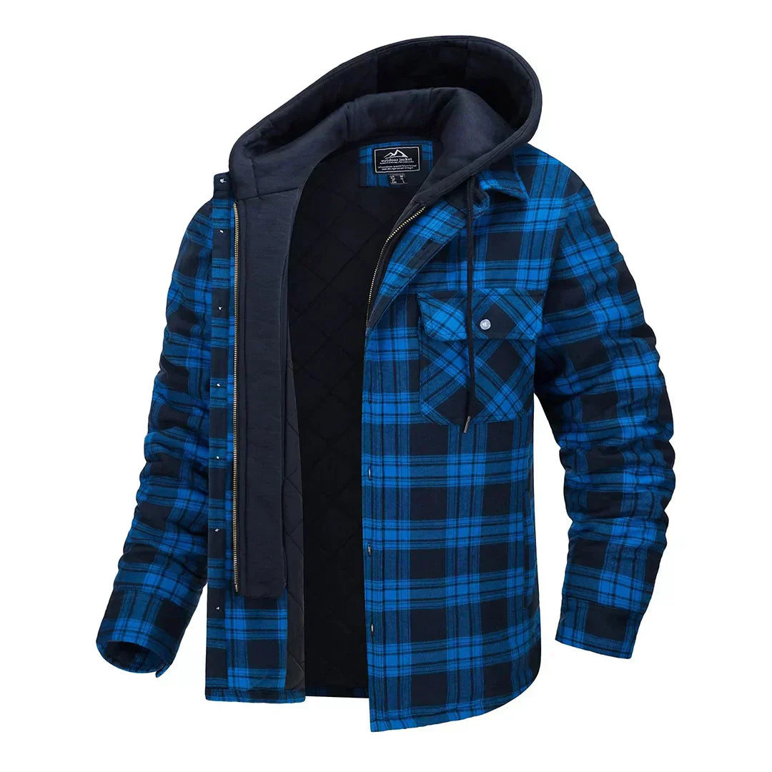 Florian - Men's Plaid Hooded Jacket