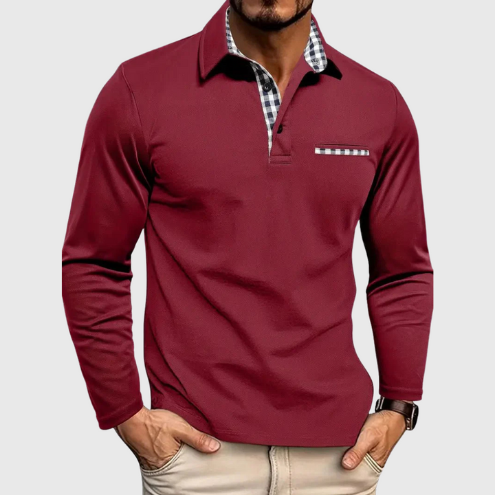 Brandon™ | Slim-Fit Long Sleeve Polo Shirt