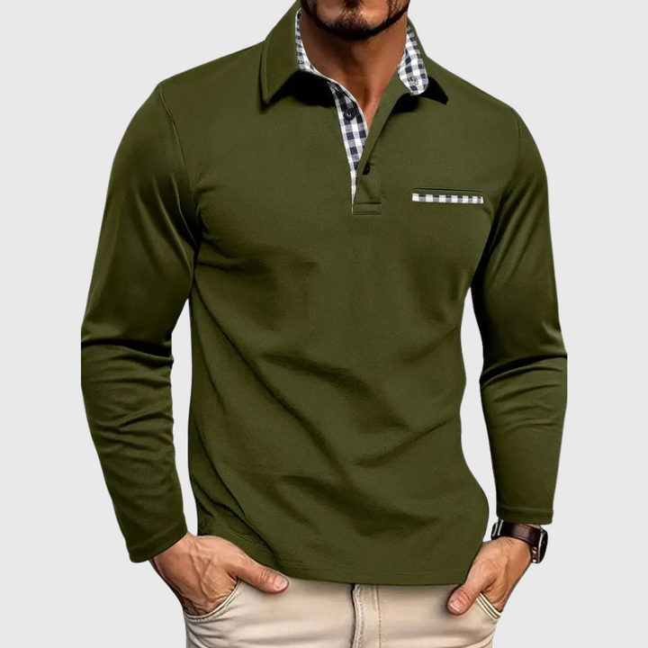 Brandon™ | Slim-Fit Long Sleeve Polo Shirt