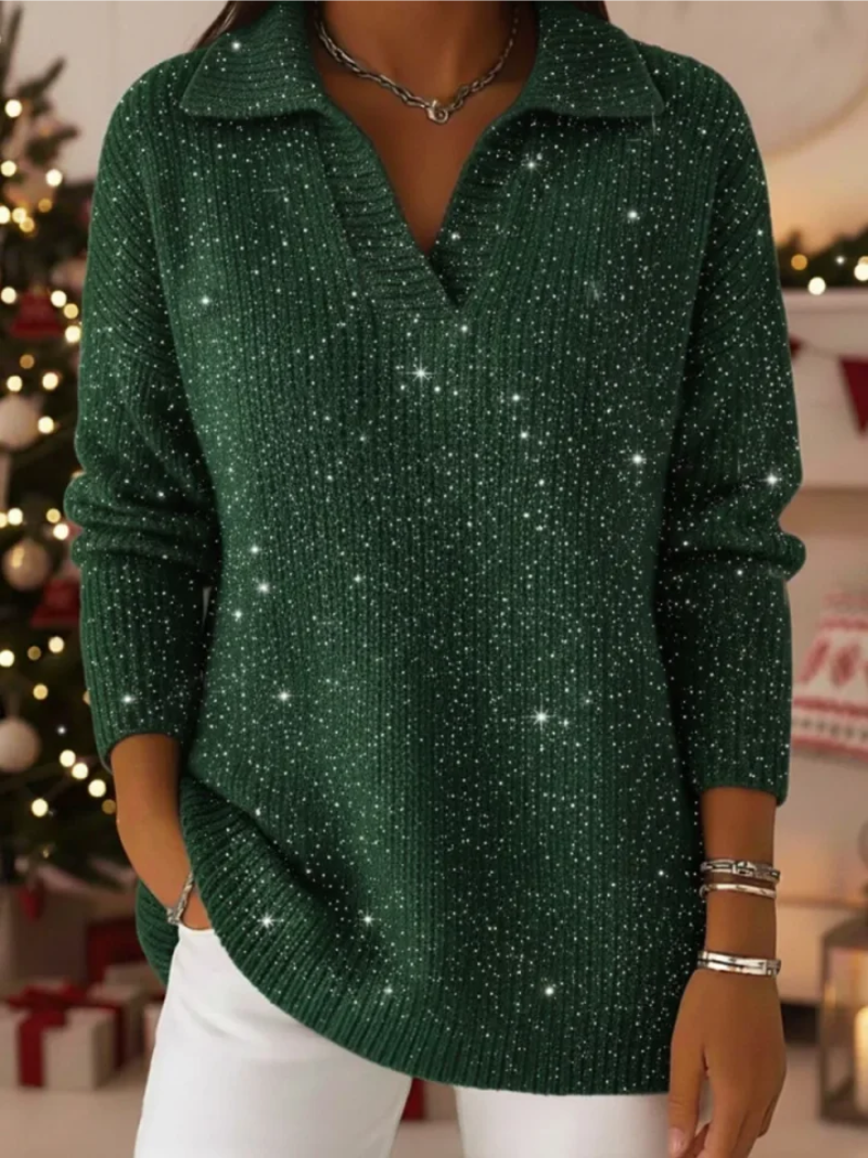 Livia – Christmas Sweater with Sparkling Festive Accent