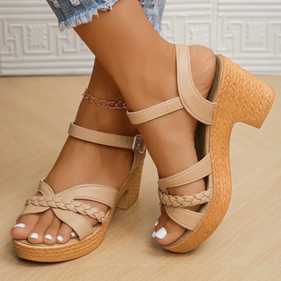 MELODIE - Braided Strap Platform Sandals
