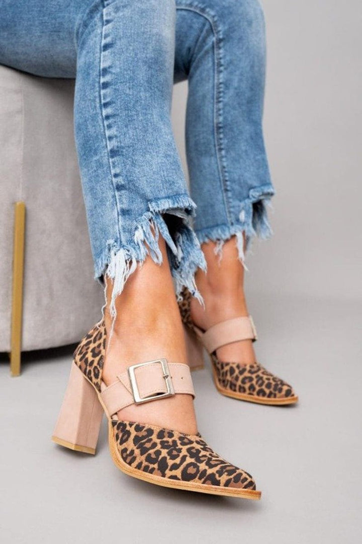 Lydia - Leopard Suede Heels