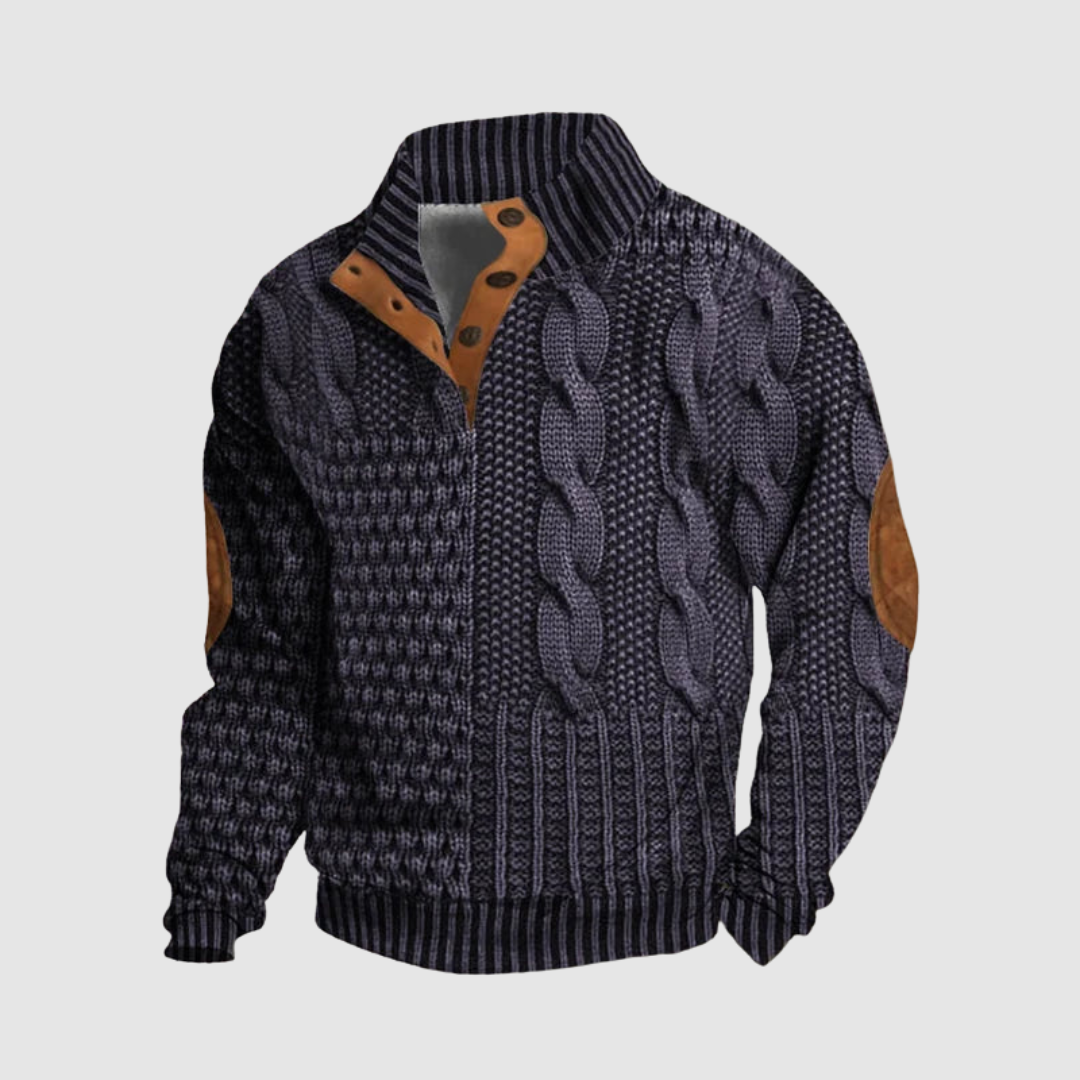 Alden™ | Patchwork Knit Sweater
