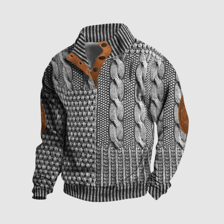 Alden™ | Patchwork Knit Sweater