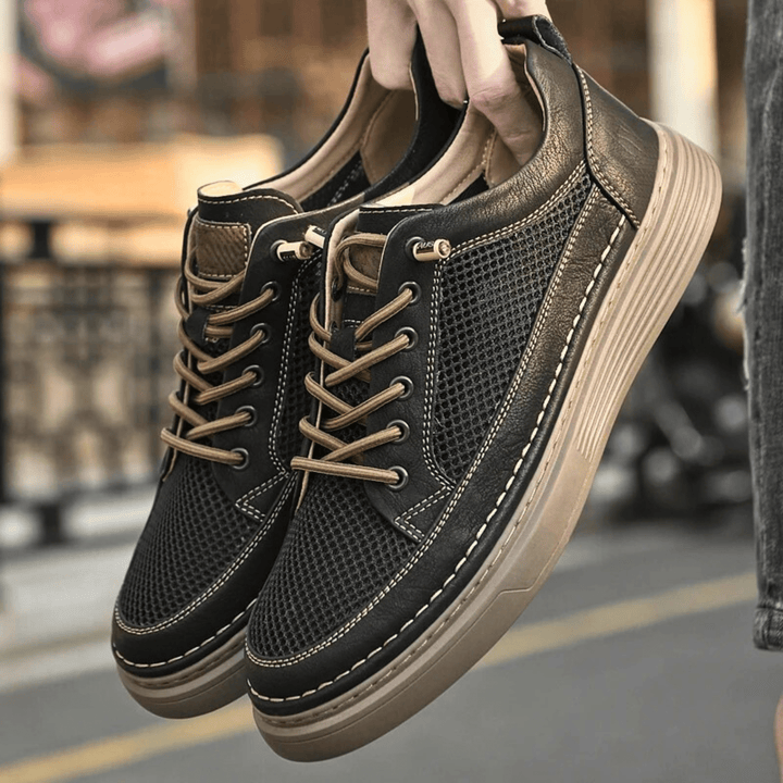 AirMesh Genuine Leather Sneakers