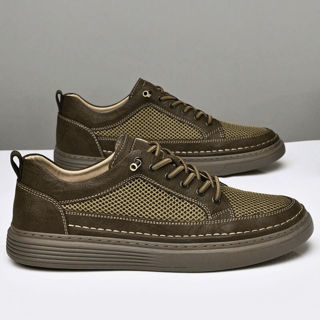 AirMesh Genuine Leather Sneakers