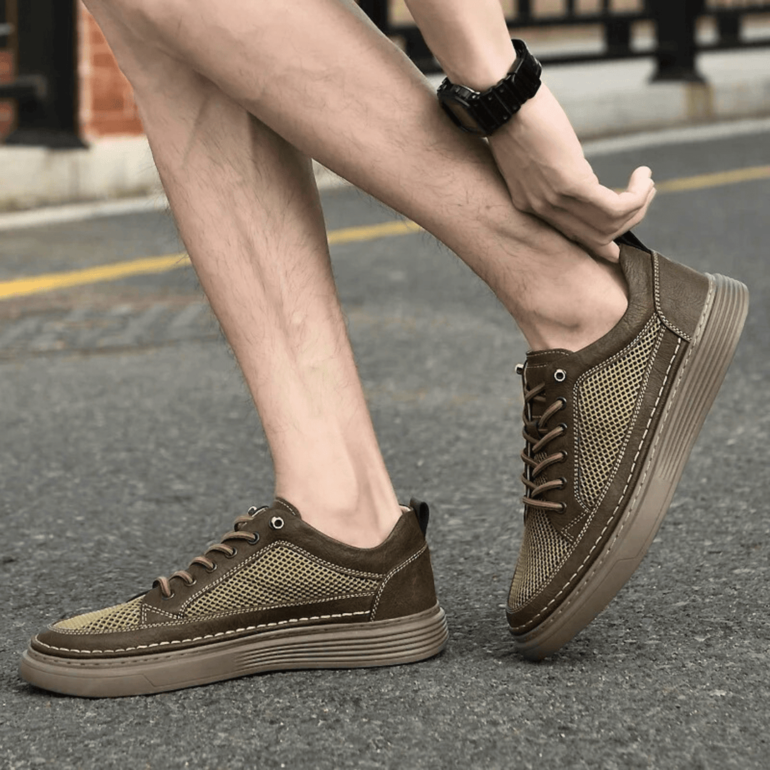 AirMesh Genuine Leather Sneakers