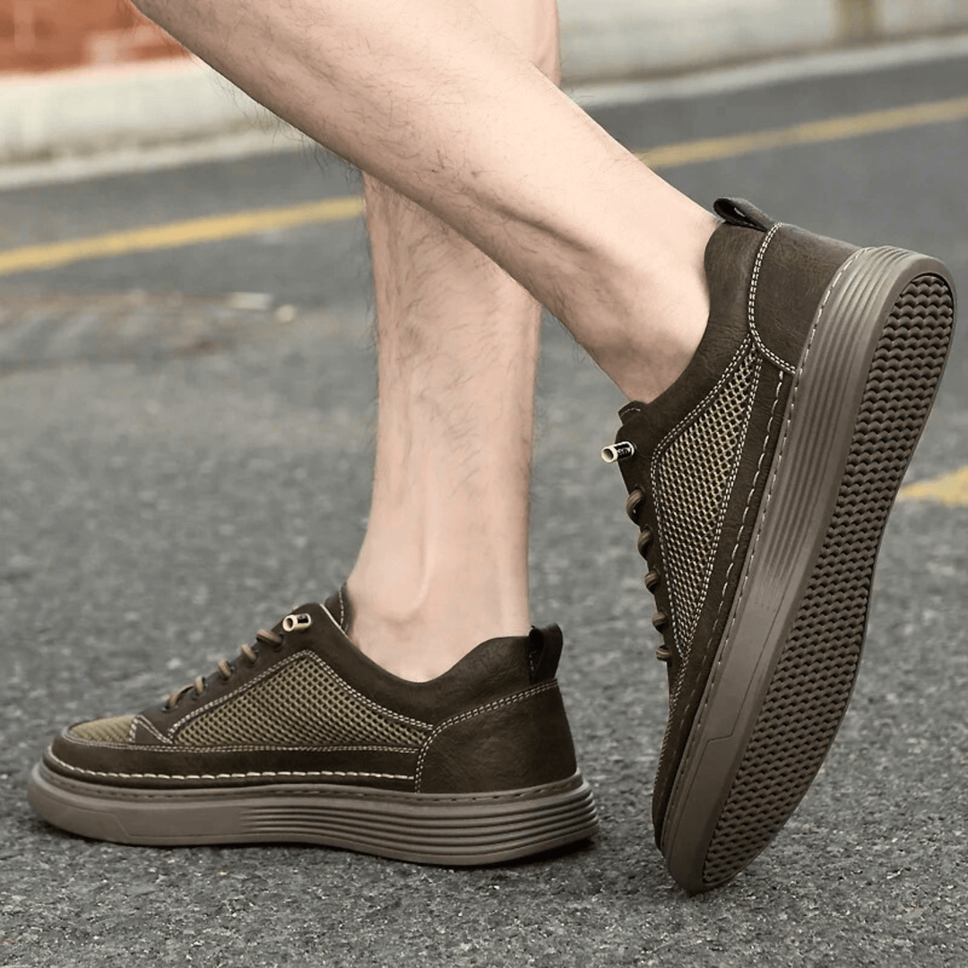 AirMesh Genuine Leather Sneakers