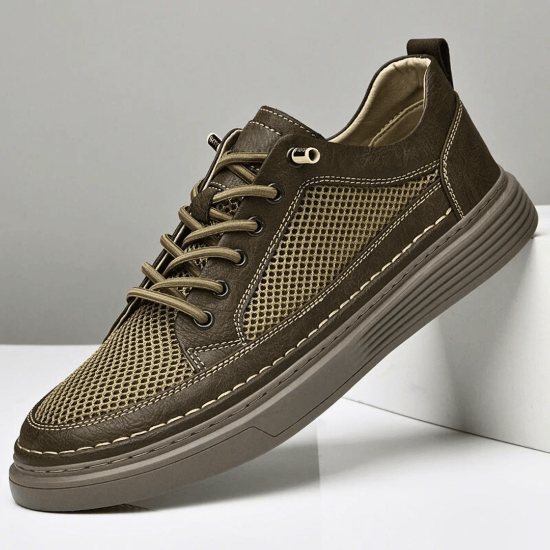 AirMesh Genuine Leather Sneakers
