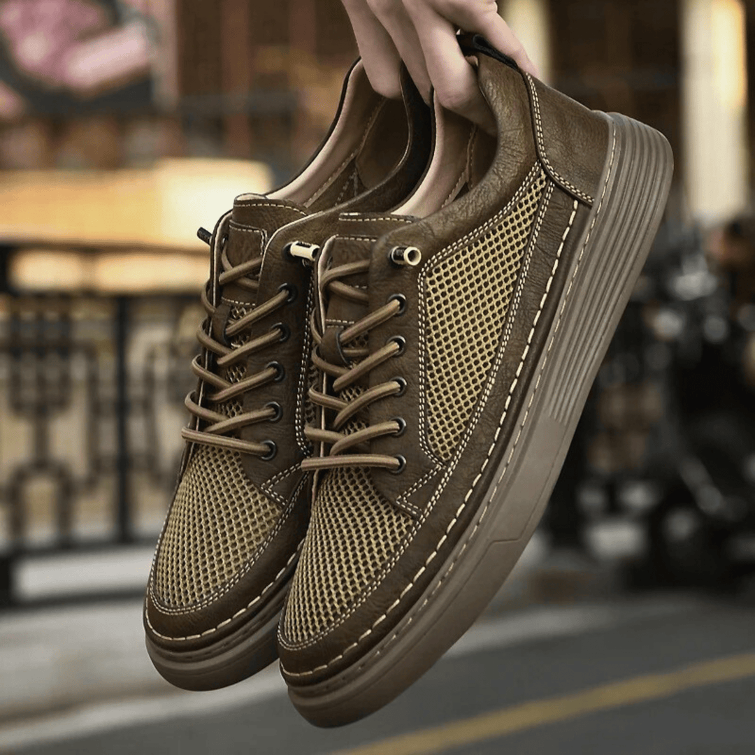 AirMesh Genuine Leather Sneakers