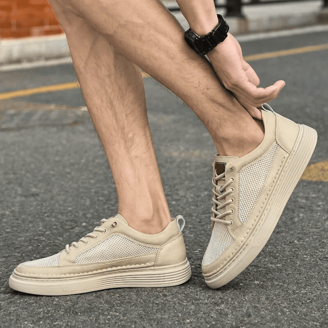AirMesh Genuine Leather Sneakers