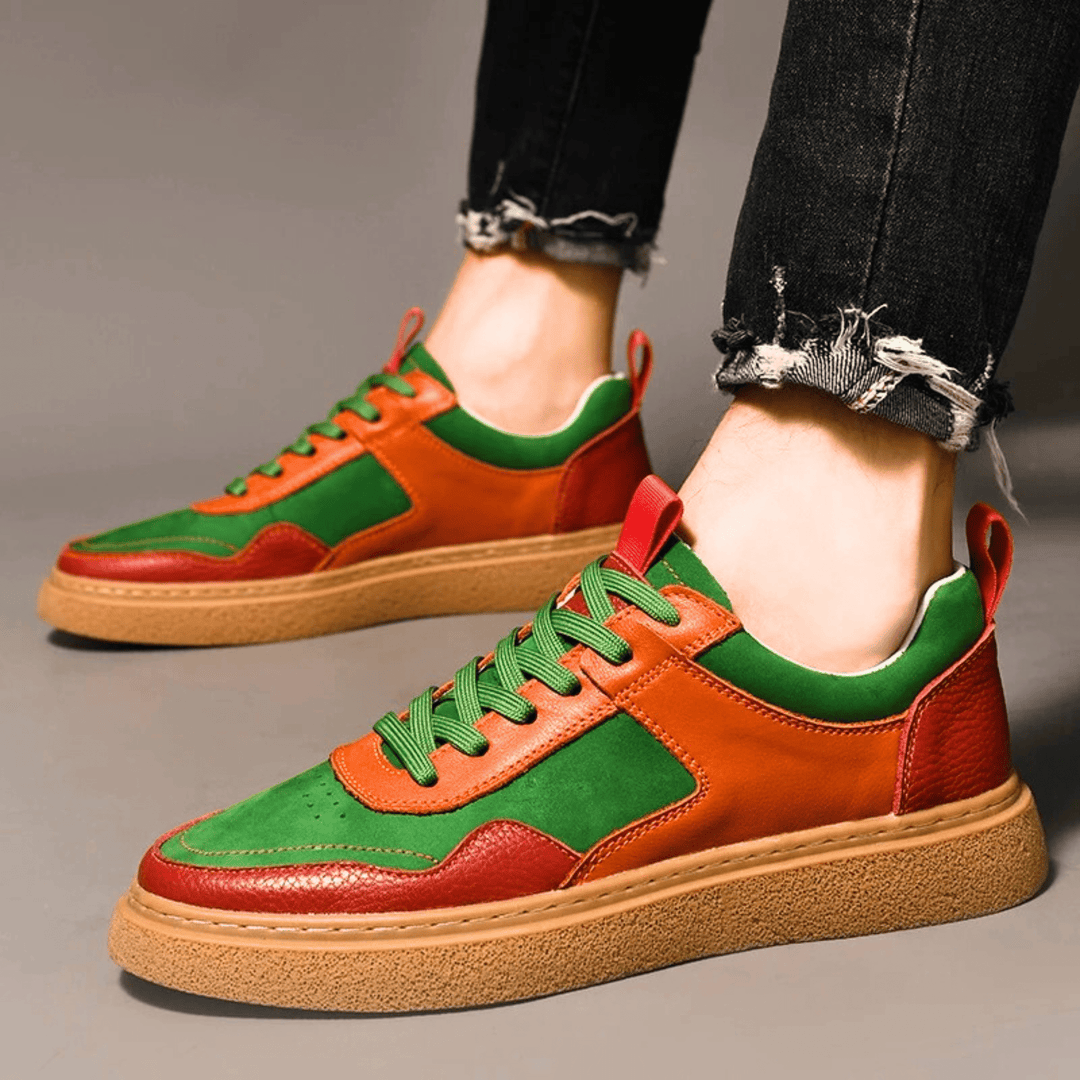 Designer Genuine Leather Sneakers