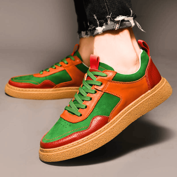 Designer Genuine Leather Sneakers