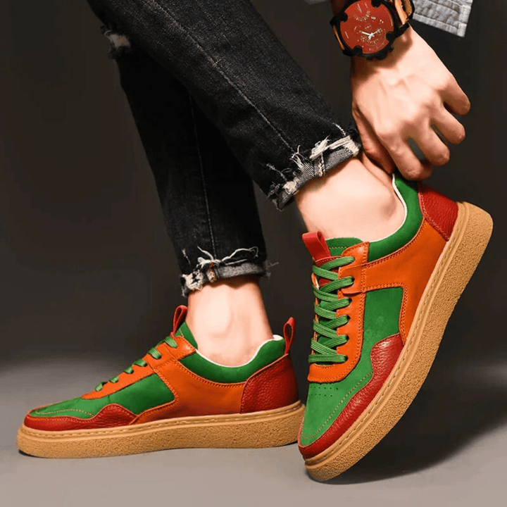 Designer Genuine Leather Sneakers