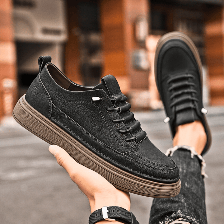 Vulcanized Genuine Leather Sneakers